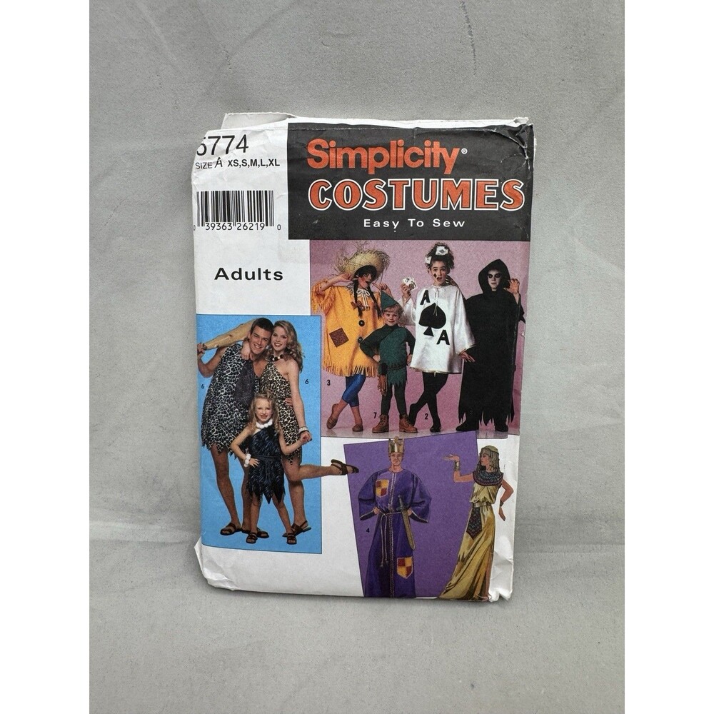 Simplicity Sewing Pattern 5774 Costumes Easy Adults Sizes XS-XL Robes King